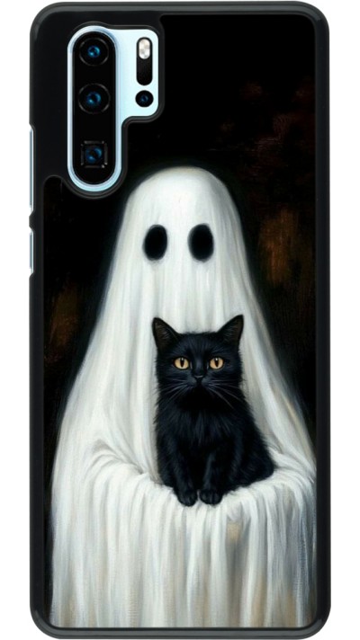 Huawei P30 Pro Case Hülle - Halloween 2025 Ghost with black cat