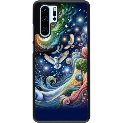 Huawei P30 Pro Case Hülle - Fliegender Blumen-Eule