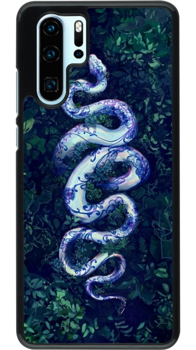 Huawei P30 Pro Case Hülle - Snake Blue Anaconda