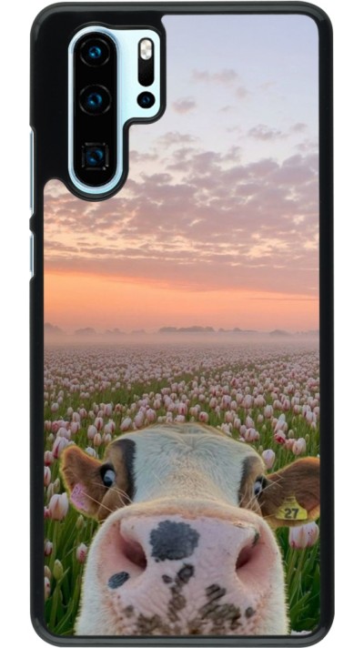Huawei P30 Pro Case Hülle - Cow with tulips Spring 2026
