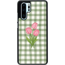 Huawei P30 Pro Case Hülle - Green vichy tulips Spring 2026