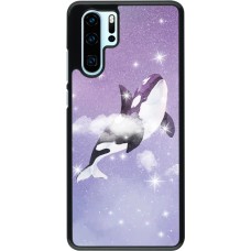 Hülle Huawei P30 Pro - Whale in sparking stars