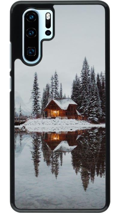 Huawei P30 Pro Case Hülle - Winter 25 Winter house forest afternoon