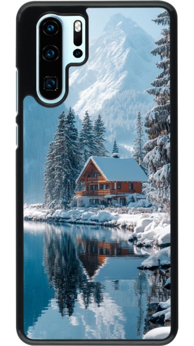 Huawei P30 Pro Case Hülle - Winter 25 Winter house forest day