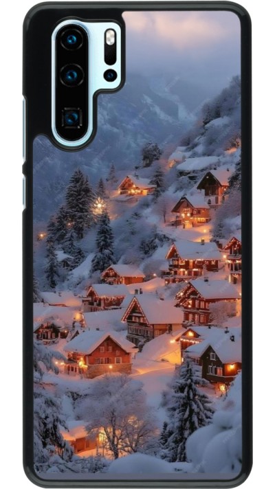 Huawei P30 Pro Case Hülle - Winter 25 Winter snowy village