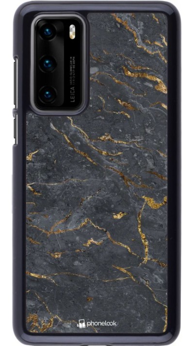 Hülle Huawei P40 - Grey Gold Marble
