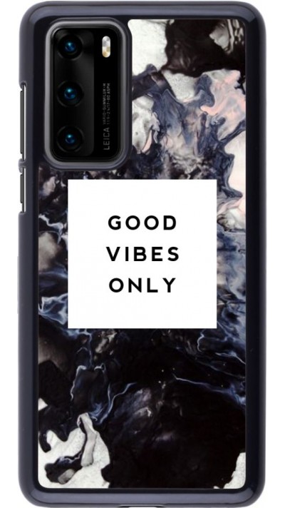 Hülle Huawei P40 - Marble Good Vibes Only