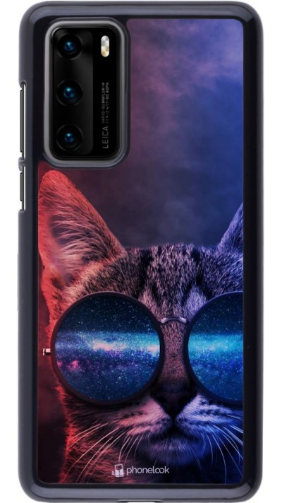 Hülle Huawei P40 - Red Blue Cat Glasses