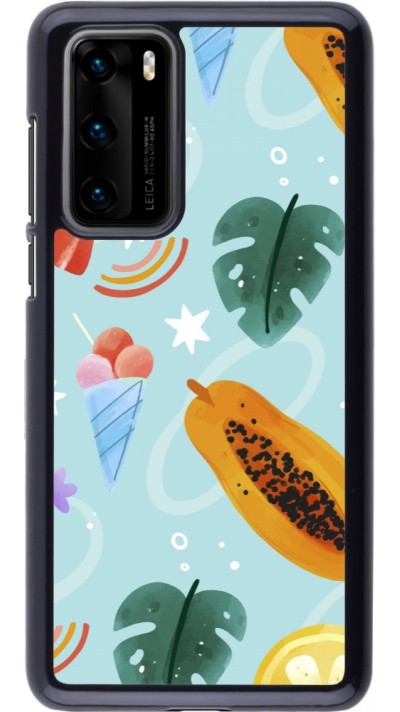 Huawei P40 Case Hülle - Summer 2025 Pattern papaya