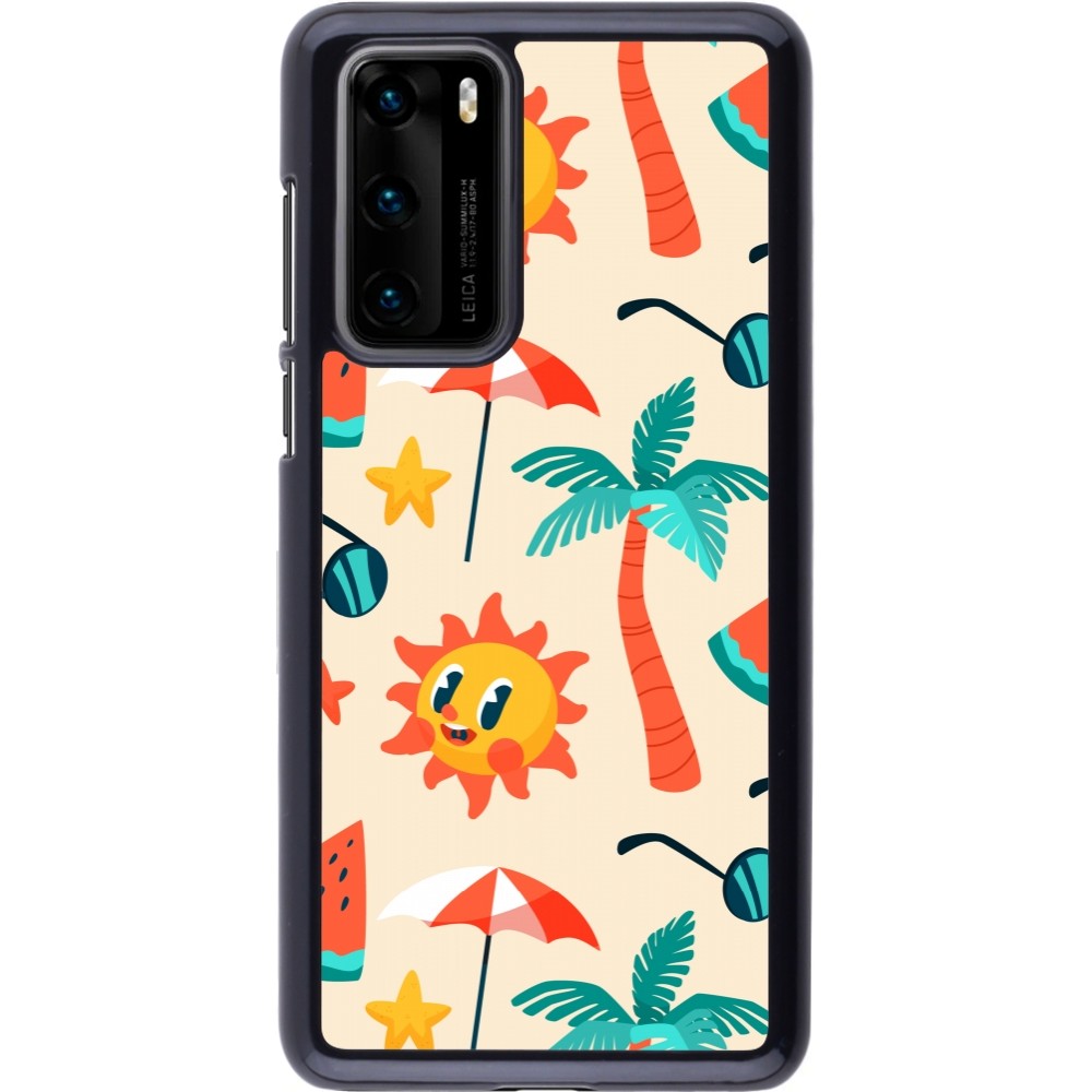 Huawei P40 Case Hülle - Summer 2025 Pattern soleil
