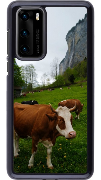 Huawei P40 Case Hülle -  Nationalfeiertag Schweiz Kühe