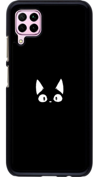 Hülle Huawei P40 Lite - Funny cat on black