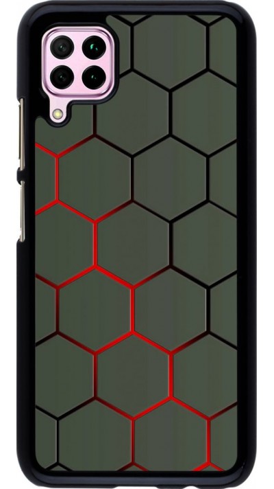 Hülle Huawei P40 Lite - Geometric Line red
