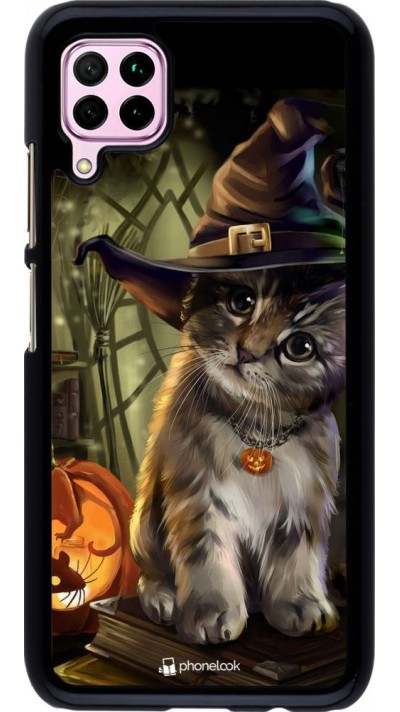 Hülle Huawei P40 Lite - Halloween 21 Witch cat