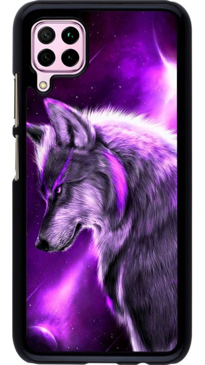Hülle Huawei P40 Lite - Purple Sky Wolf
