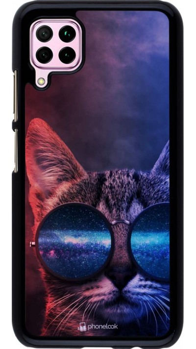 Hülle Huawei P40 Lite - Red Blue Cat Glasses