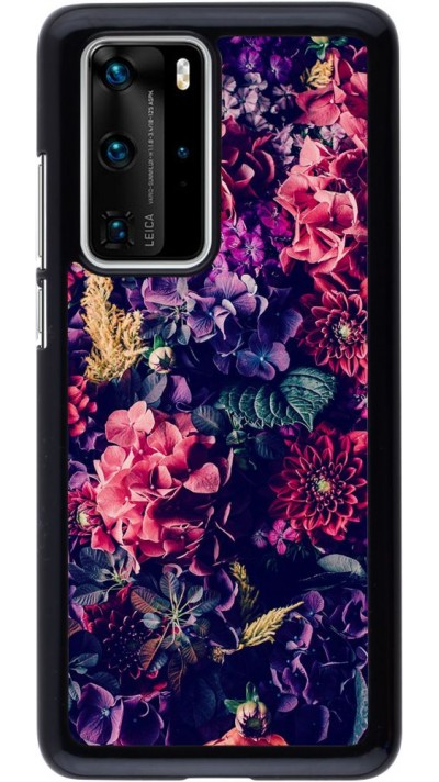 Hülle Huawei P40 Pro - Flowers Dark