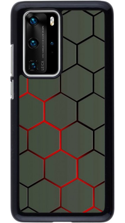 Hülle Huawei P40 Pro - Geometric Line red