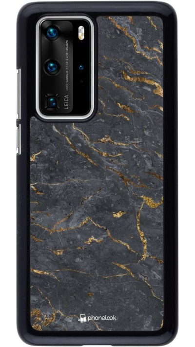 Hülle Huawei P40 Pro - Grey Gold Marble