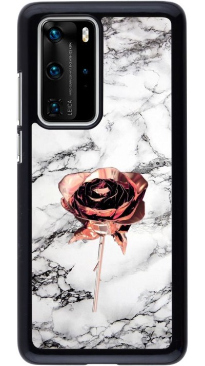 Hülle Huawei P40 Pro - Marble Rose Gold