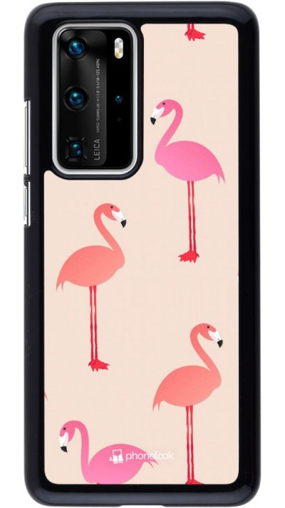 Hülle Huawei P40 Pro - Pink Flamingos Pattern
