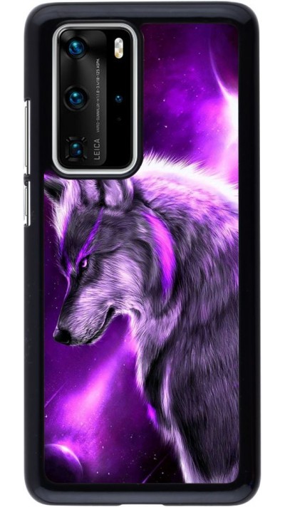 Hülle Huawei P40 Pro - Purple Sky Wolf