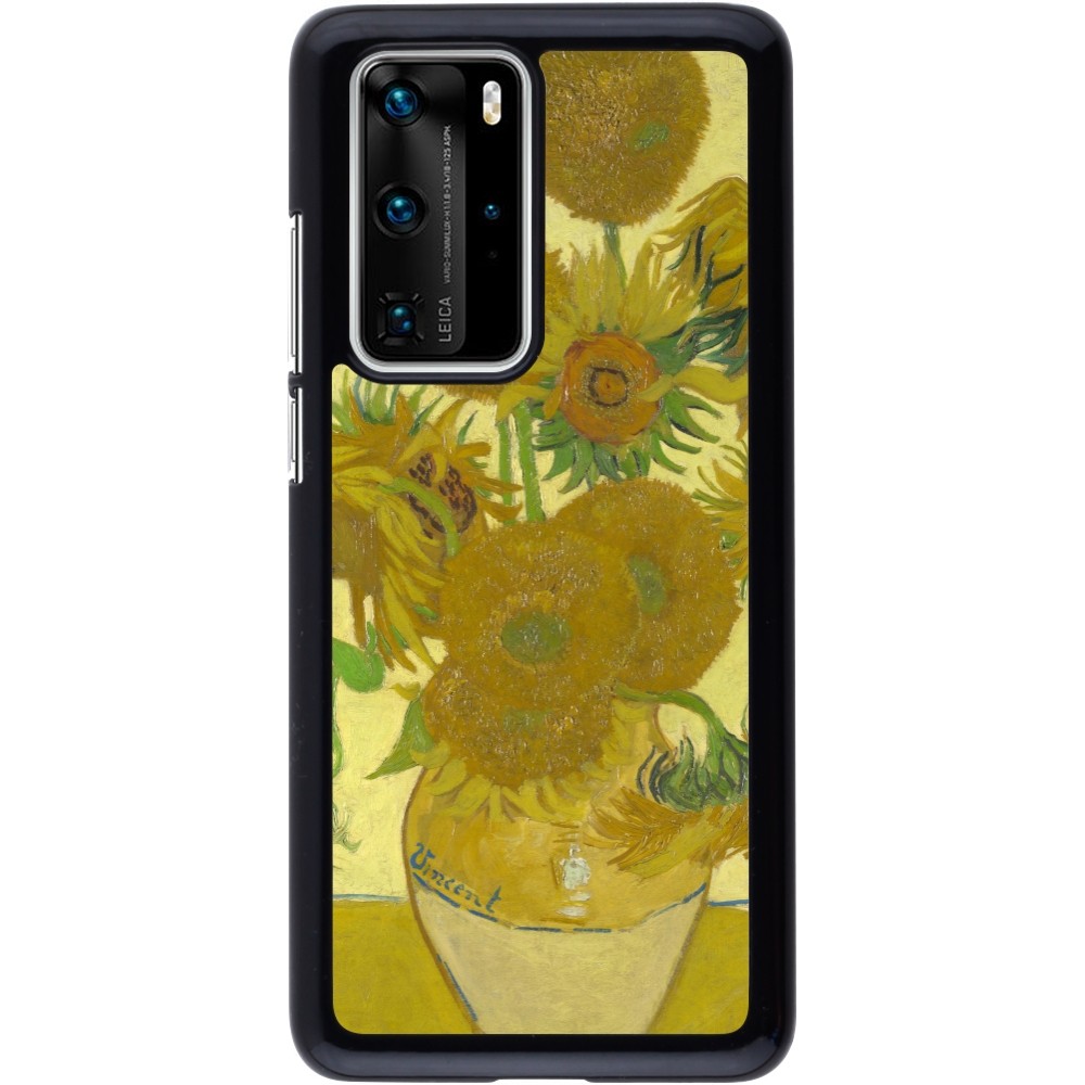 Huawei P40 Pro Case Hülle - Kunstbild - Sonnenblumen  - Van Gogh