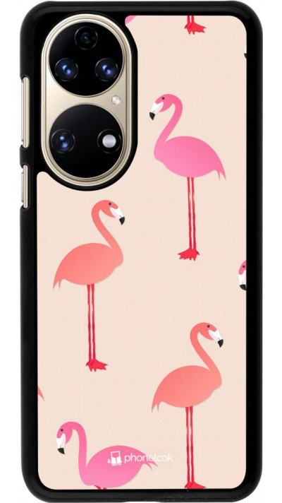 Hülle Huawei P50 - Pink Flamingos Pattern