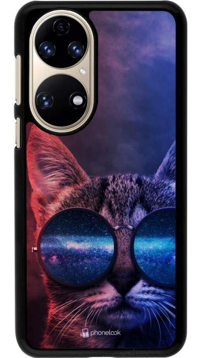 Hülle Huawei P50 - Red Blue Cat Glasses