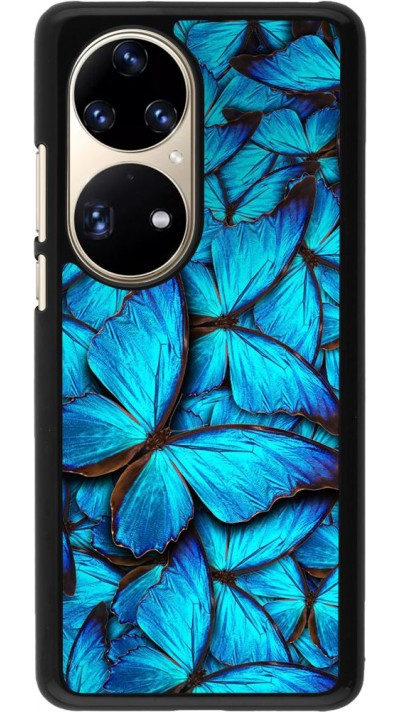 Hülle Huawei P50 Pro - Papillon - Bleu