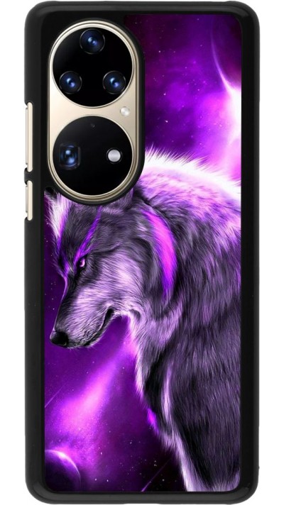 Hülle Huawei P50 Pro - Purple Sky Wolf
