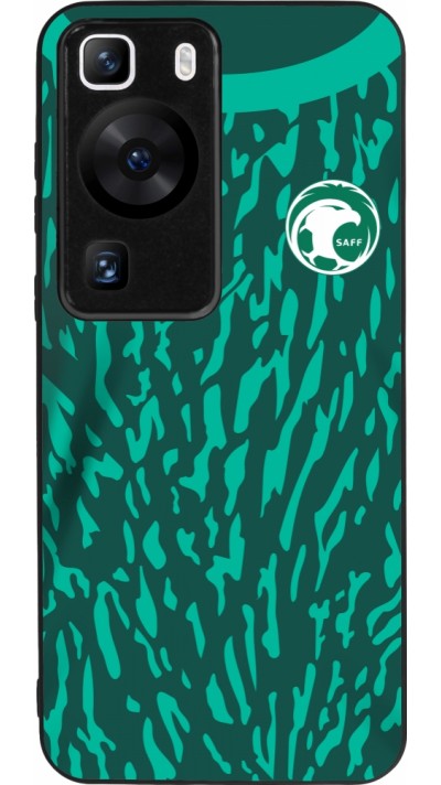 Coque Huawei P60 - Silicone rigide noir Maillot de football Arabie saoudite 2022 personnalisable
