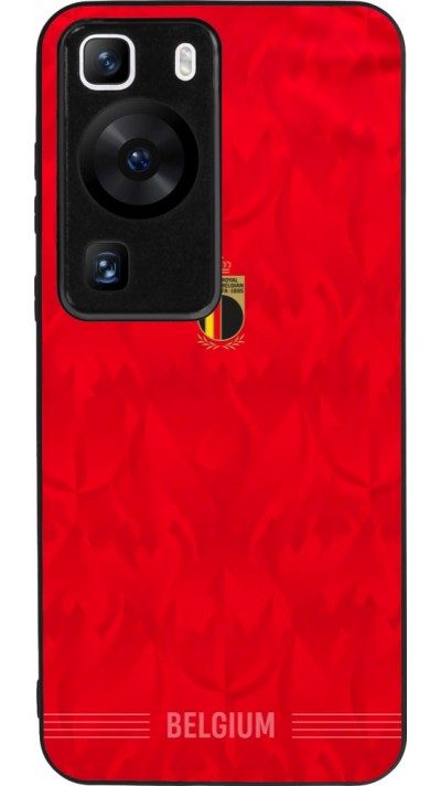 Huawei P60 Case Hülle - Silikon schwarz Belgien 2026 personalisierbares Fussballtrikot