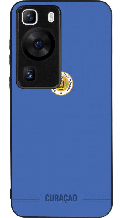 Huawei P60 Case Hülle - Silikon schwarz Curaçao 2026 personalisierbares Fussballtrikot