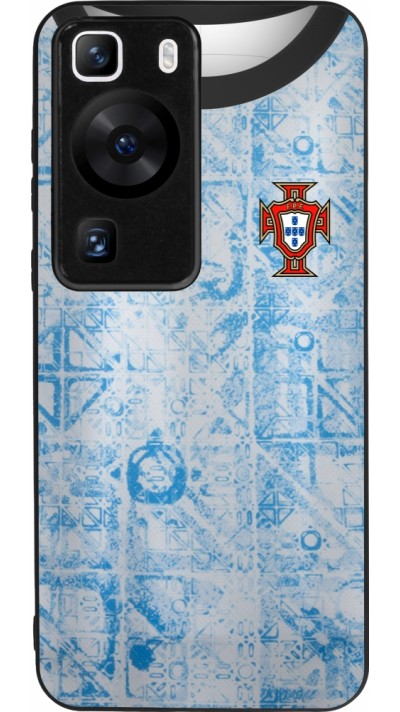 Coque Huawei P60 - Silicone rigide noir Maillot de football Portugal Extérieur personnalisable