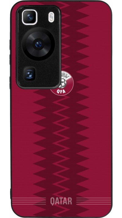 Huawei P60 Case Hülle - Silikon schwarz Qatar 2026 personalisierbares Fussballtrikot