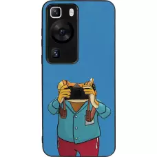 Huawei P60 Case Hülle - Silikon schwarz Frog with camera DTMF