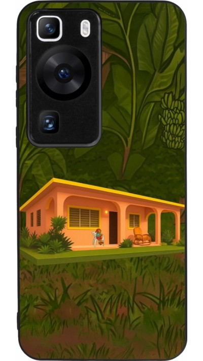 Coque Huawei P60 - Silicone rigide noir Benitos house DTMF