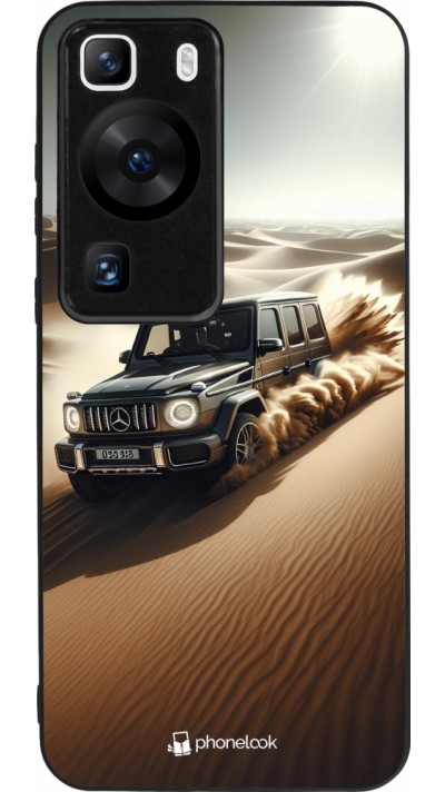 Coque Huawei P60 - Silicone rigide noir Mercedes G Drift Desert