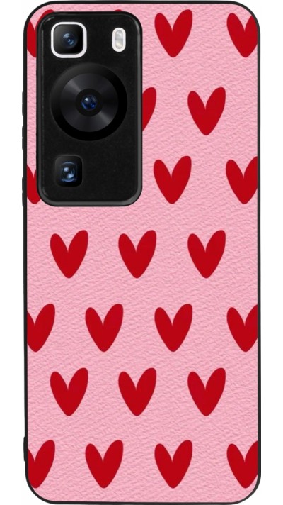Huawei P60 Case Hülle - Silikon schwarz Saint Valentines Day 26 Pattern heart