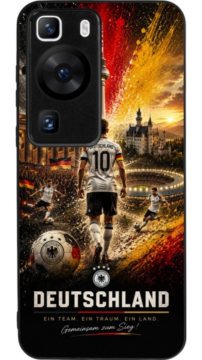 Huawei P60 Case Hülle - Silikon schwarz Fussball Deutschland splash 2026