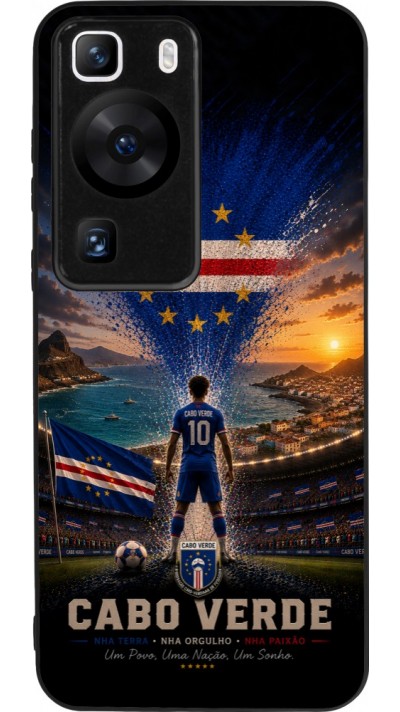 Huawei P60 Case Hülle - Silikon schwarz Fussball Kap Verde splash 2026
