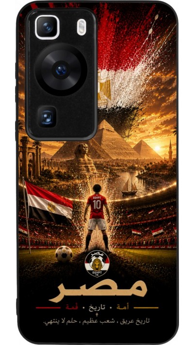 Huawei P60 Case Hülle - Silikon schwarz Fussball Ägypten splash 2026