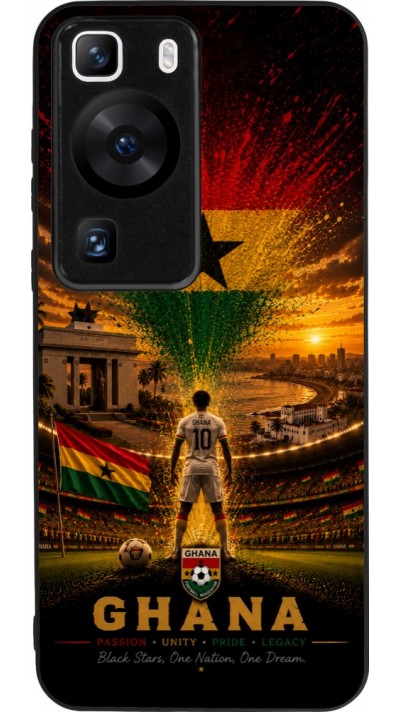 Huawei P60 Case Hülle - Silikon schwarz Fussball Ghana splash 2026