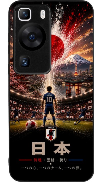 Huawei P60 Case Hülle - Silikon schwarz Fussball Japan splash 2026
