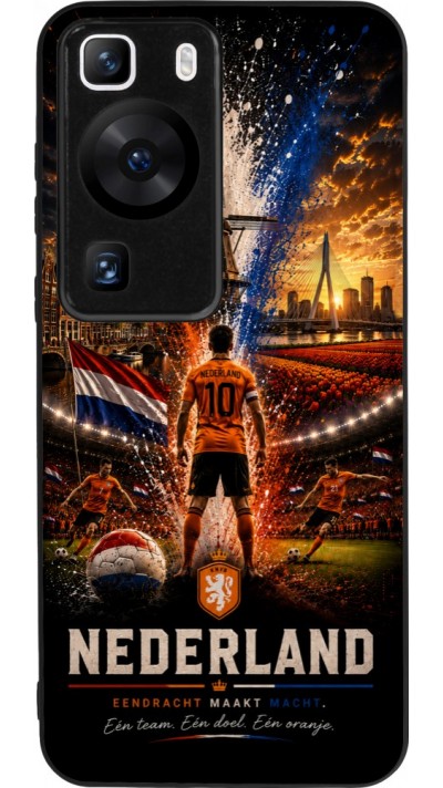 Huawei P60 Case Hülle - Silikon schwarz Fussball Niederlande splash 2026