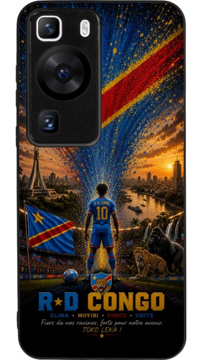 Huawei P60 Case Hülle - Silikon schwarz Fussball Demokratische Republik Kongo splash 2026