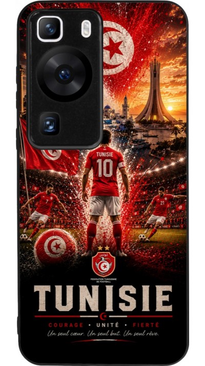 Huawei P60 Case Hülle - Silikon schwarz Fussball Tunesien splash 2026