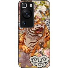 Huawei P60 Case Hülle - Silikon schwarz Spring 23 japanese tiger