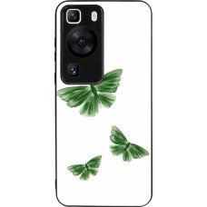 Huawei P60 Case Hülle - Silikon schwarz Butterflies Spring 2026